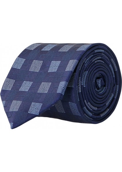 ALTINYILDIZ CLASSICS Erkek Lacivert-Mavi Desenli Klasik Nano Kravat