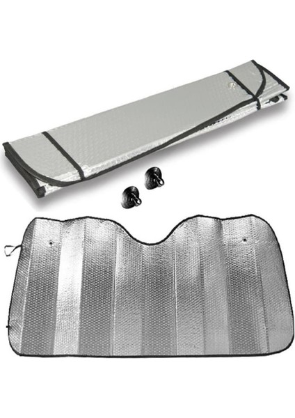 Araba Ön Cam Güneşlik Oto Ön Cam Folyolu Katlanabilir Güneşten Koruyucu Perde Güneşlik 130 x 60 cm