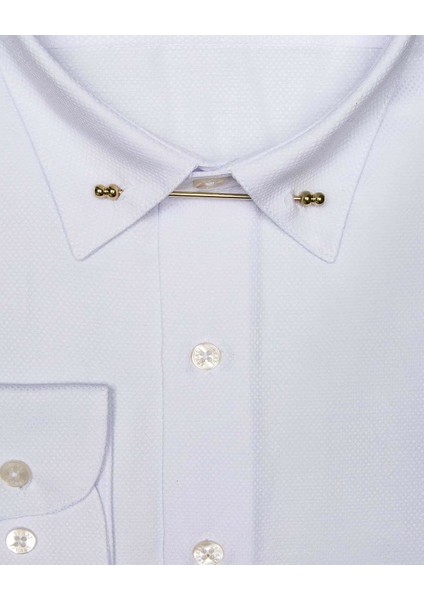 Slim Fit Armür Desenli Erkek Gömlek fiyatları