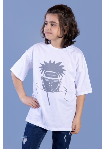 Toontoy Unisex Çocuk Reflektör Baskılı Tişört