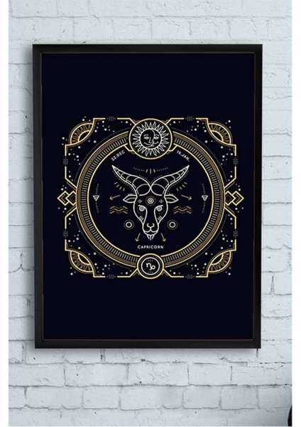 Oğlak Burcu Tasarım Çerçeveli Tablo 2