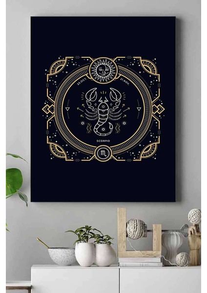 Akrep Burcu Tasarım Kanvas Tablo 2