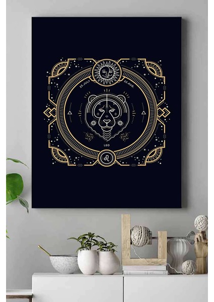 Aslan Burcu Tasarım Kanvas Tablo 2