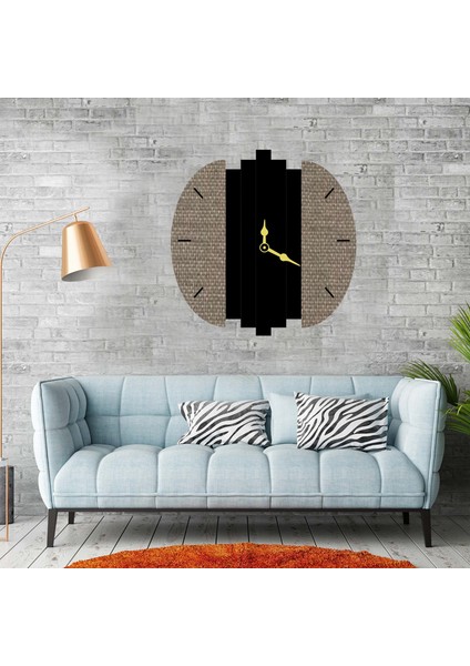 Modern Geometrik Ahşap Duvar Saati