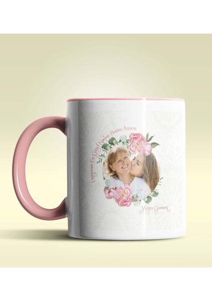 Kişiye Özel Dünyanın Engüzel Kadını Fotoğraflı Temalı Pembe Kupa