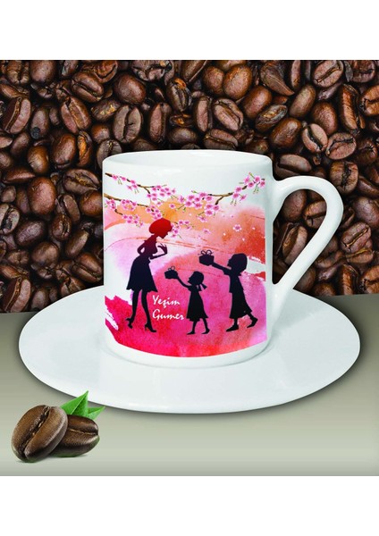 Kişiye Özel Anneler Günün Kutlu Olsun 6 Tema Beyaz Kahve Fincanı