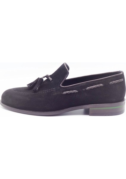 Büyük Numara-Küçük Numara Siyah Süet George Hogg Stil Model 38