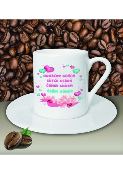 Kişiye Özel Anneler Günün Kutlu Olsun 14 Tema Beyaz Kahve Fincanı