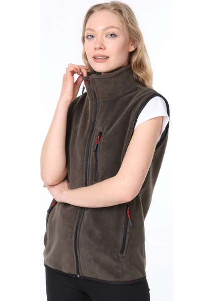 Kadın Polar Çok Cepli Trekking Spor Yelek