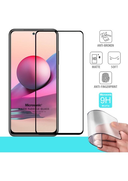 Xiaomi Redmi Note 10S Seramik Matte Flexible Ekran Koruyucu Siyah