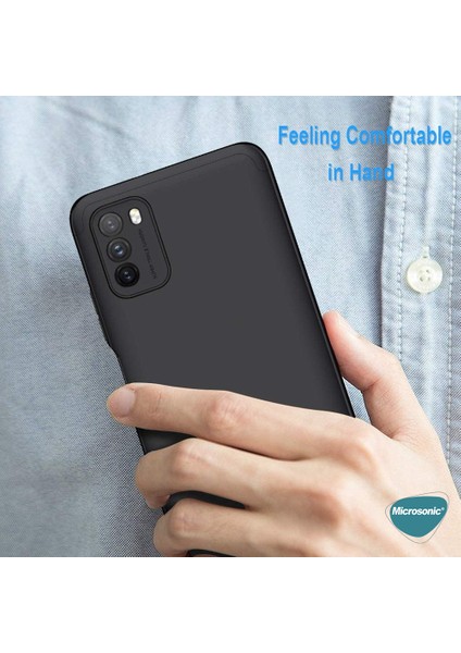 Xiaomi Poco M3 Kılıf Double Dip 360 Protective Siyah