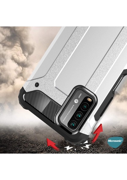 Xiaomi Redmi Note 9 4g Kılıf Rugged Armor Gold