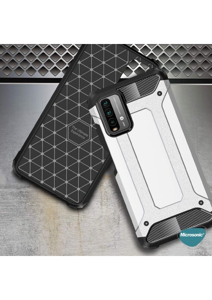 Xiaomi Redmi Note 9 4g Kılıf Rugged Armor Gold
