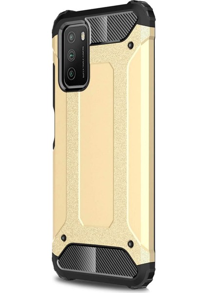 Xiaomi Poco M3 Kılıf Rugged Armor Gold