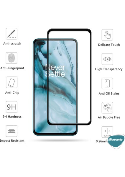 Oneplus Nord N100 Tam Kaplayan Temperli Cam Ekran Koruyucu Siyah