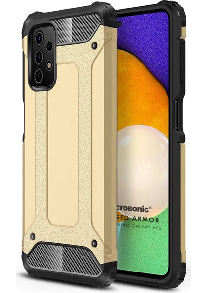 Samsung Galaxy A52 Kılıf Rugged Armor Gold