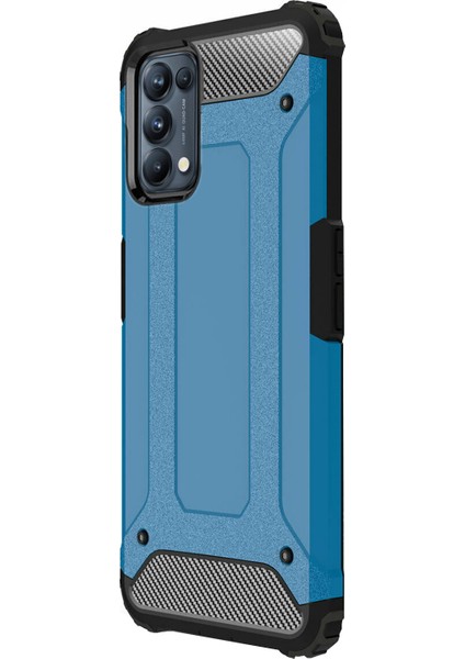Oppo Reno 5 5g Kılıf Rugged Armor Mavi