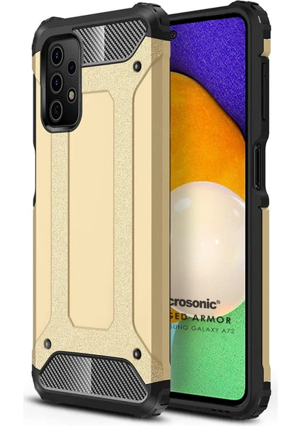 Samsung Galaxy A72 Kılıf Rugged Armor Gold