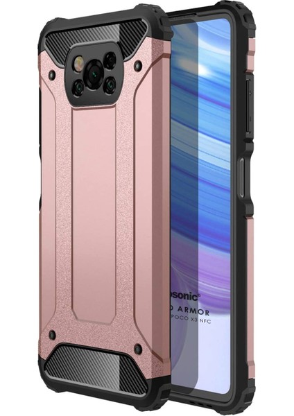 Xiaomi Poco X3 Pro Kılıf Rugged Armor Rose Gold