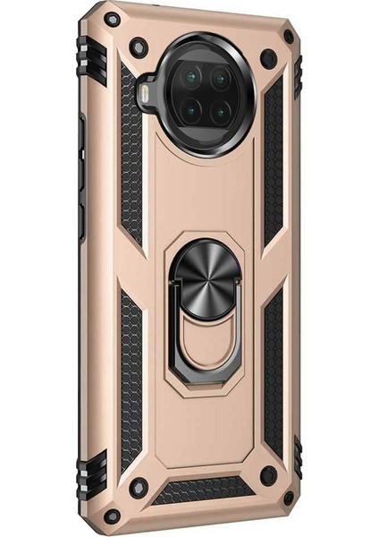 Xiaomi Redmi Note 9 Pro 5g Kılıf Military Ring Holder Gold fiyatları