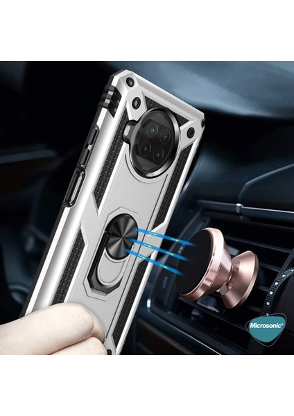 Xiaomi Mi 10T Lite Kılıf Military Ring Holder Siyah modelleri