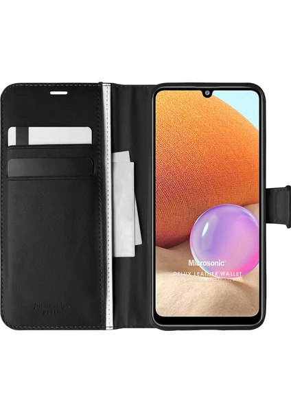 Samsung Galaxy A32 4g Kılıf Delux Leather Wallet Siyah