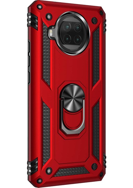Xiaomi Mi 10T Lite Kılıf Military Ring Holder Kırmızı fiyatları