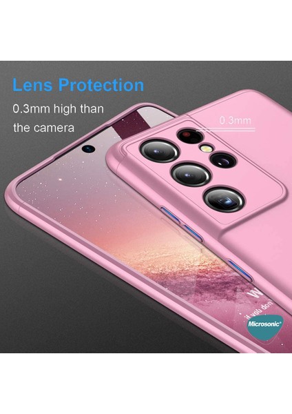 Samsung Galaxy S21 Ultra Kılıf Double Dip 360 Protective Siyah Mavi