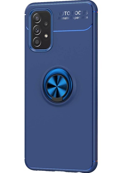Samsung Galaxy A72 Kılıf Kickstand Ring Holder Lacivert fiyatları