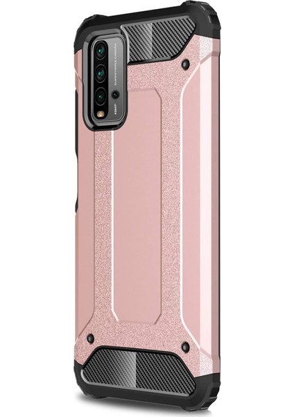 Xiaomi Redmi 9t Kılıf Rugged Armor Rose Gold