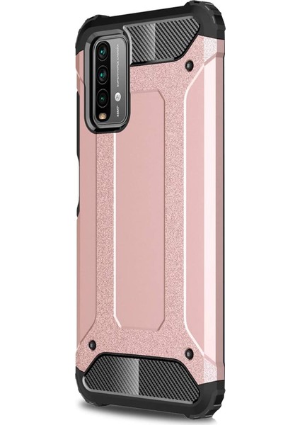 Xiaomi Redmi Note 9 4g Kılıf Rugged Armor Rose Gold
