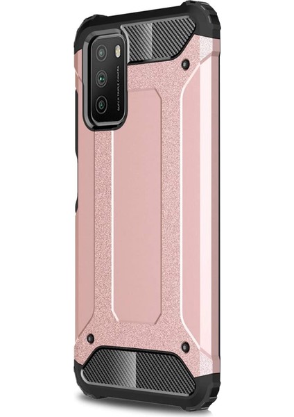 Xiaomi Poco M3 Kılıf Rugged Armor Rose Gold