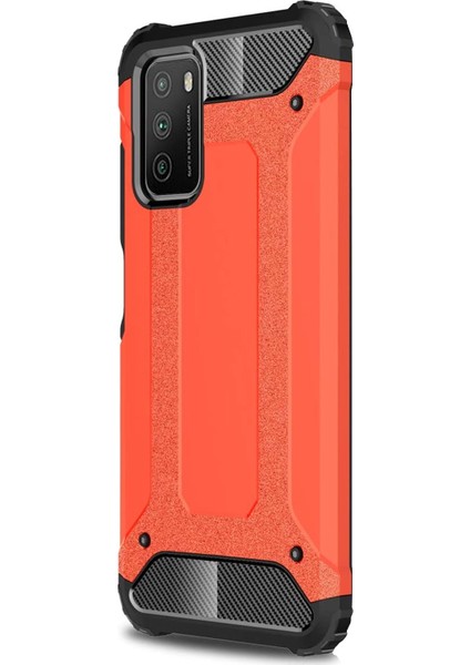 Xiaomi Poco M3 Kılıf Rugged Armor Kırmızı