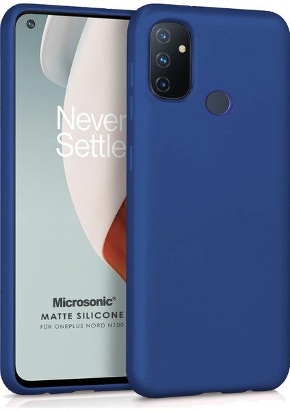 Matte Silicone Oneplus Nord N100 Kılıf Lacivert