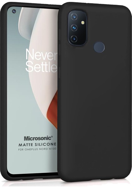 Matte Silicone Oneplus Nord N100 Kılıf Siyah