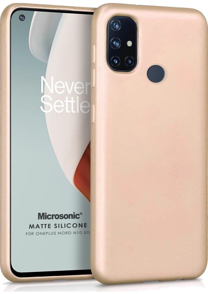 Matte Silicone Oneplus Nord N10 5g Kılıf Gold