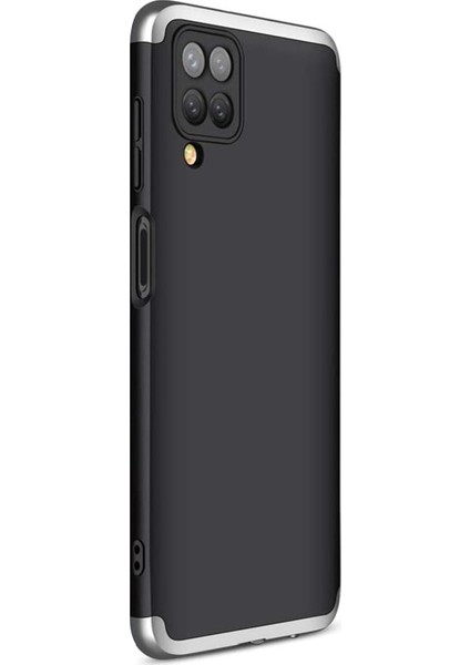 Samsung Galaxy A12 Kılıf Double Dip 360 Protective Siyah Gri fiyatları
