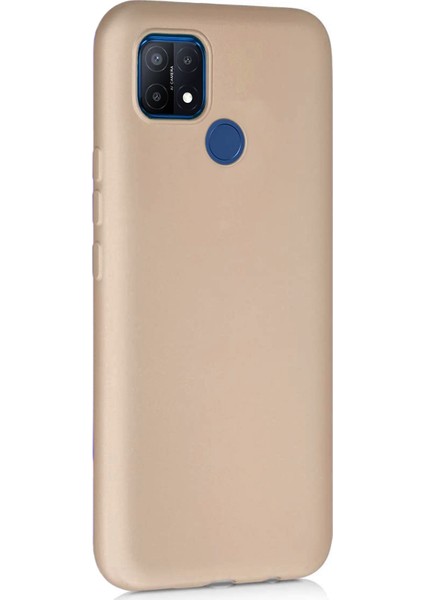 Matte Silicone Oppo A15 Kılıf Gold