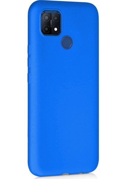 Matte Silicone Oppo A15S Kılıf Mavi fiyatları