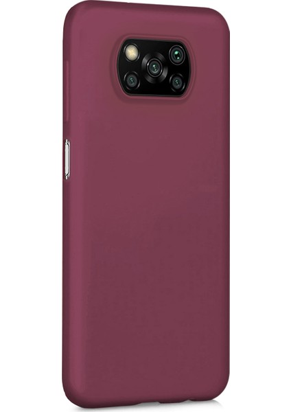 Matte Silicone Xiaomi Poco X3 Pro Kılıf Mor