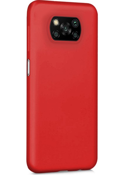 Matte Silicone Xiaomi Poco X3 Pro Kılıf Kırmızı