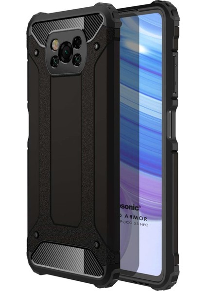 Xiaomi Poco X3 Pro Kılıf Rugged Armor Siyah