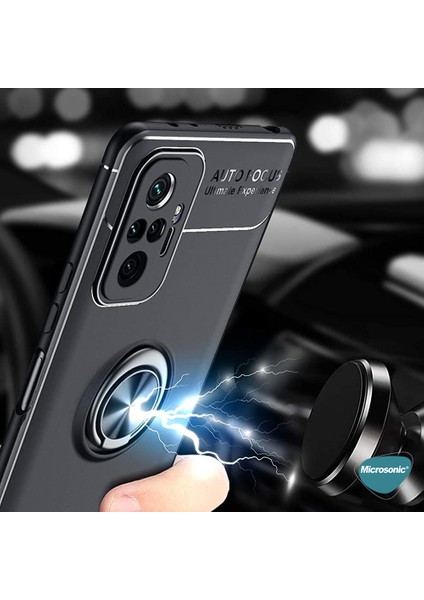 Xiaomi Redmi Note 10 Pro Kılıf Kickstand Ring Holder Kırmızı modelleri