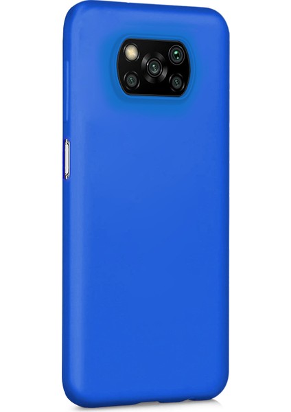 Matte Silicone Xiaomi Poco X3 Pro Kılıf Mavi