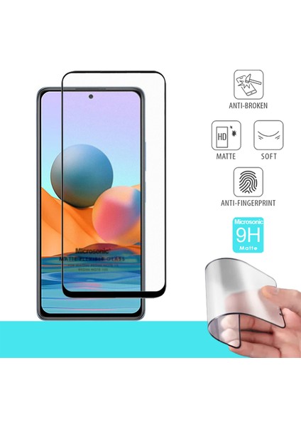 Xiaomi Redmi Note 10 Seramik Matte Flexible Ekran Koruyucu Siyah fiyatları