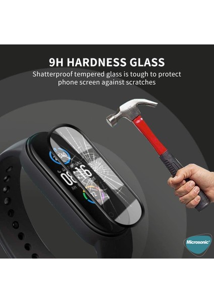 Xiaomi Mi Band 6 Tam Kaplayan Temperli Cam Full Ekran Koruyucu Siyah fiyatları