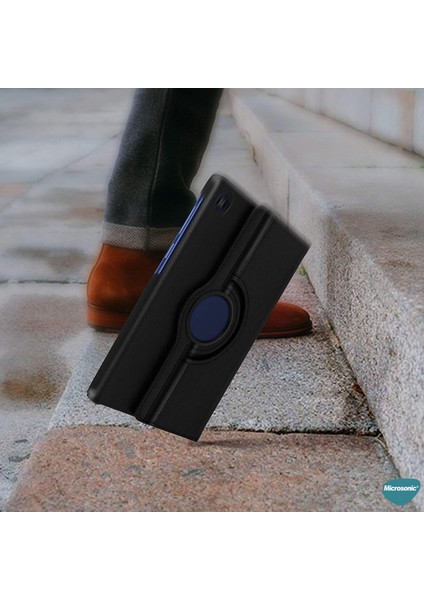 Lenovo Tab M10 TB-X306F 10.1" Kılıf, (ZA6W0026TR) 360 Rotating Stand Deri Siyah