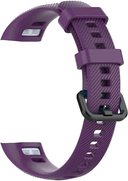 Huawei Honor Band 5 Kordon, Silicone Sport Band Mor
