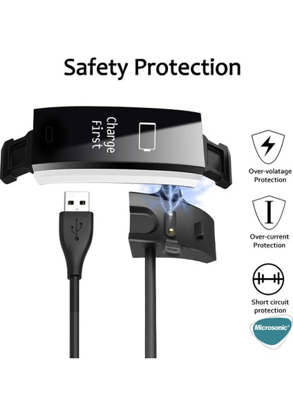 Huawei Band 4 Pro Manyetik USB Şarj Kablosu Siyah