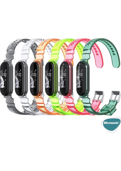 Xiaomi Mi Band 6 Kordon Transparent Clear Band Şeffaf modelleri